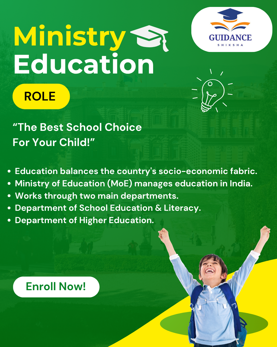 Role of the Ministry of Education